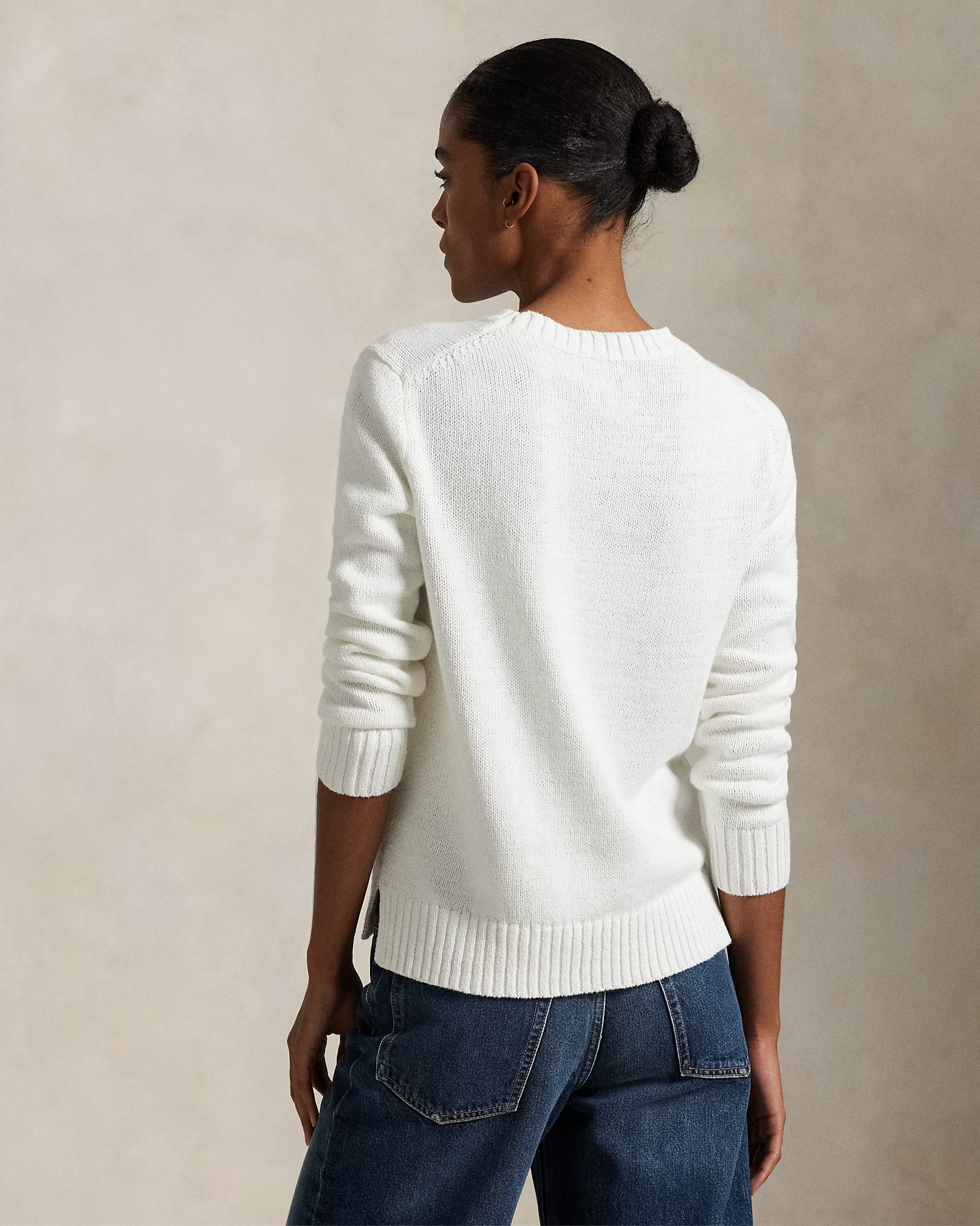 Leinen-Baumwoll-Pullover