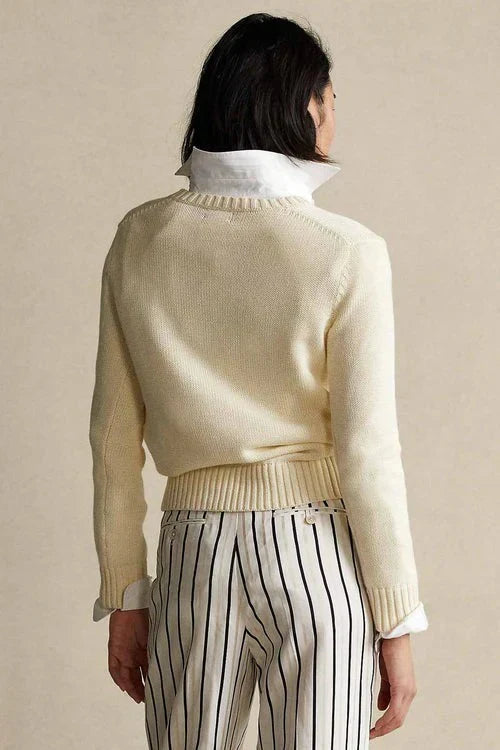 Rundhals-Pullover aus Baumwolle