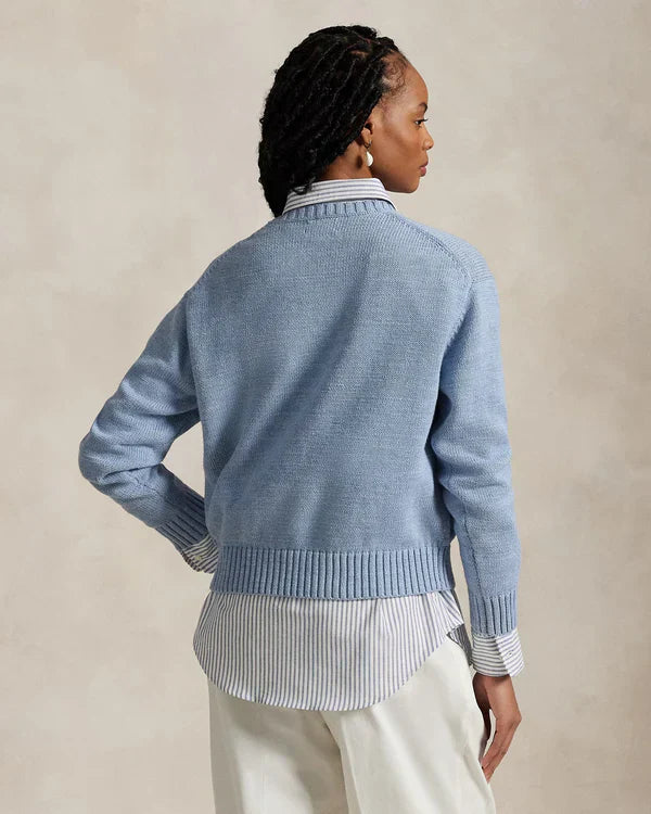 Rundhals-Pullover aus Baumwolle